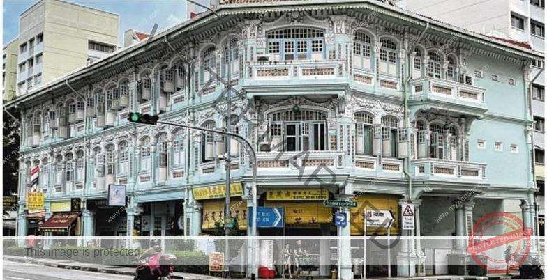 Five adjoining conserved shophouses at Jalan Besar and Veerasamy Road